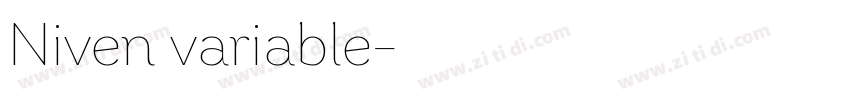 Niven variable字体转换